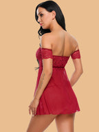Women's Off Shoulder Lace Bodice Nightdress