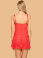 Women's Open-Front Lace Nightdress With G-String