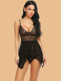 Women's Lace Nightdress With Satin Bow