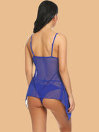 Women's Lace Nightdress With Satin Bow