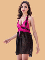 Women's Lace Halter Neck Nightdress