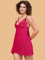 Women's Floral Lace Ring Detail Nightdress
