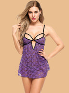 Women's Lace Nightdress With Cut-Out Bust Detail