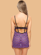 Women's Lace Nightdress With Cut-Out Bust Detail