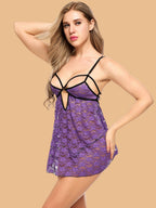 Women's Lace Nightdress With Cut-Out Bust Detail