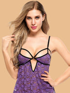 Women's Lace Nightdress With Cut-Out Bust Detail