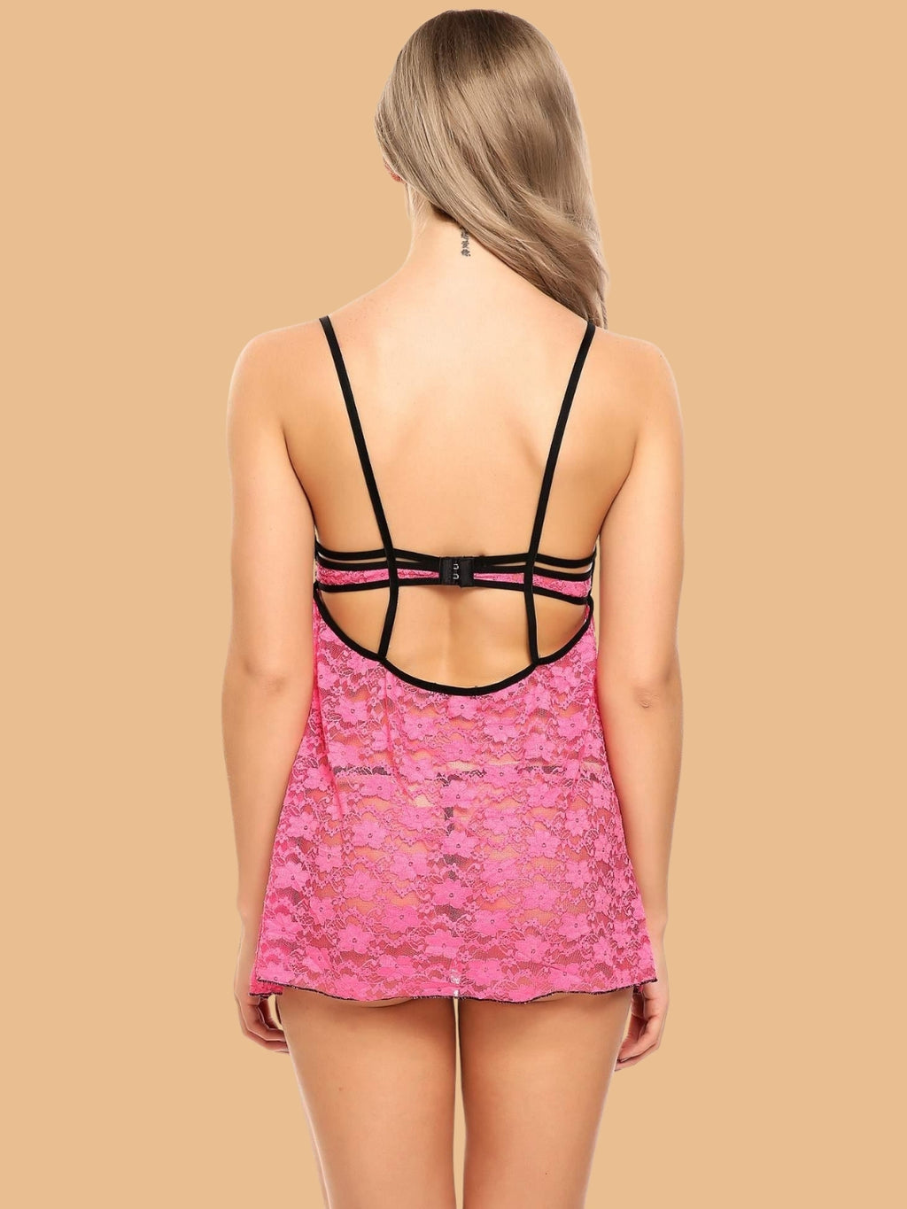 Women's Lace Nightdress With Cut-Out Bust Detail