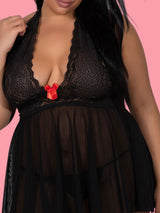Deep Neck Babydoll for women-12655