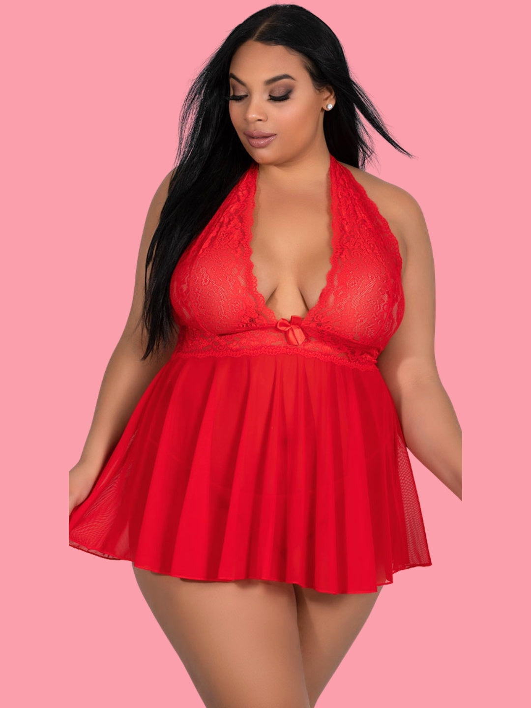 Deep Neck Babydoll for women-12655