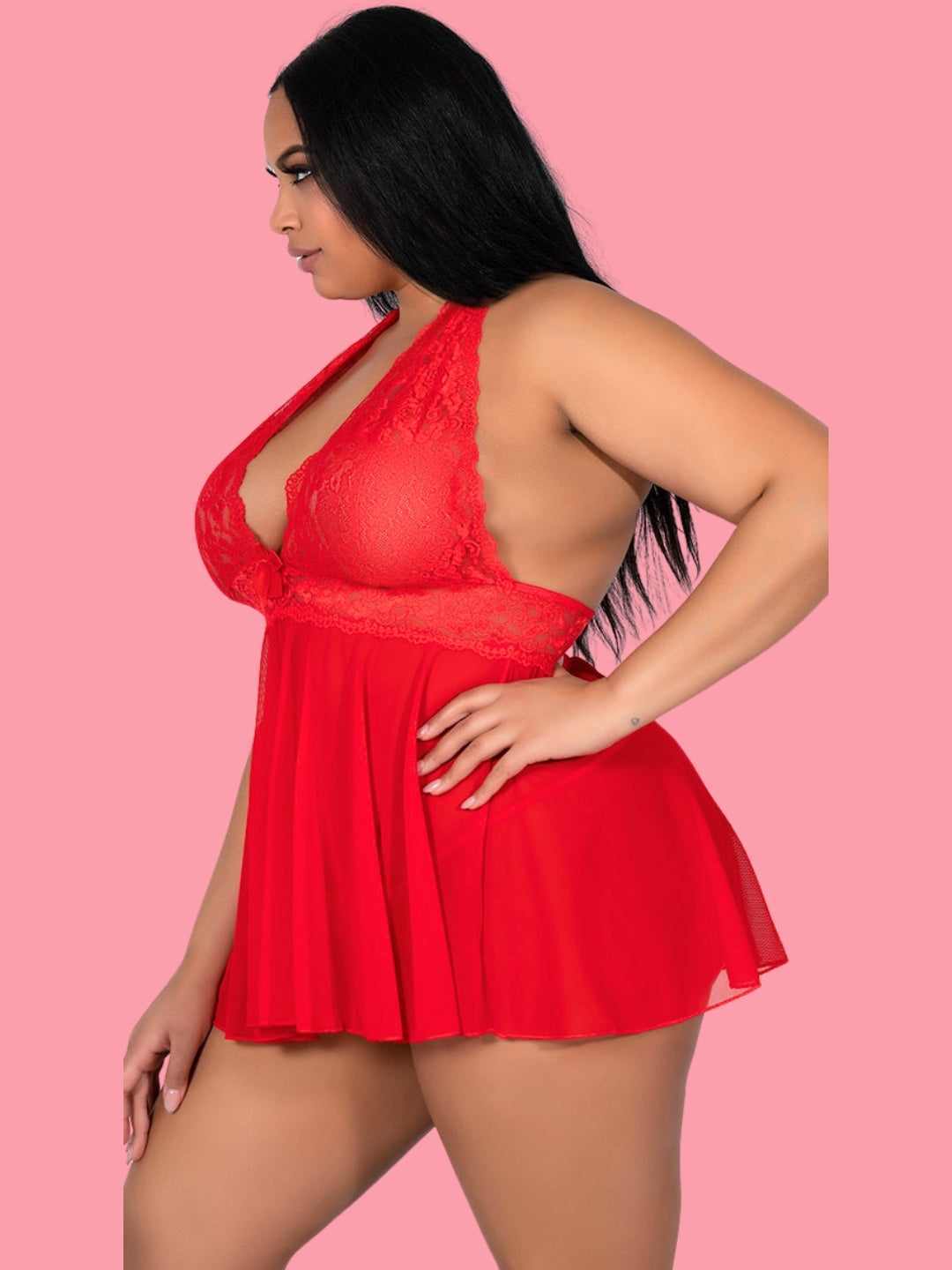 Deep Neck Babydoll for women-12655