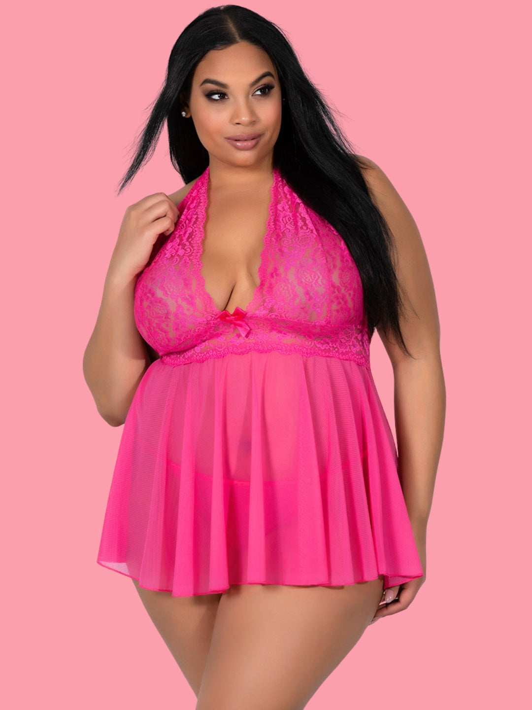 Deep Neck Babydoll for women-12655 – ZerJama