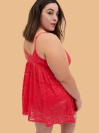 Plus Size All-Over Lace Nightdress