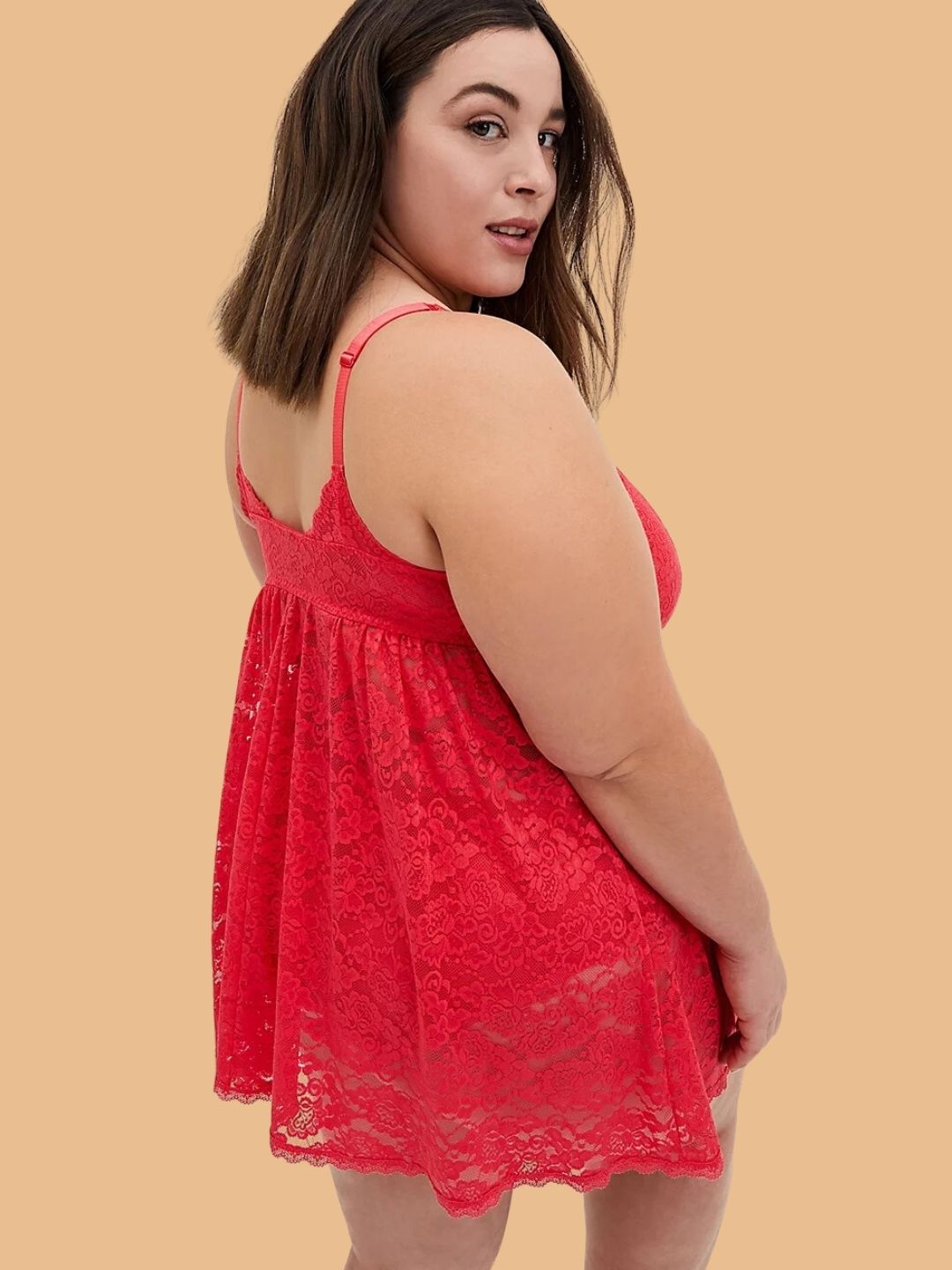 Plus Size All-Over Lace Nightdress