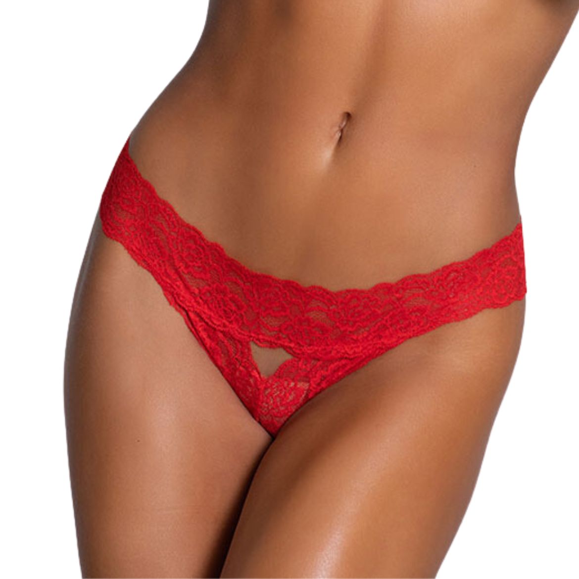 Women's Scalloped Lace Front Cutout Panty
