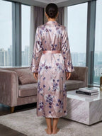 Satin Printed Robe Nightdress