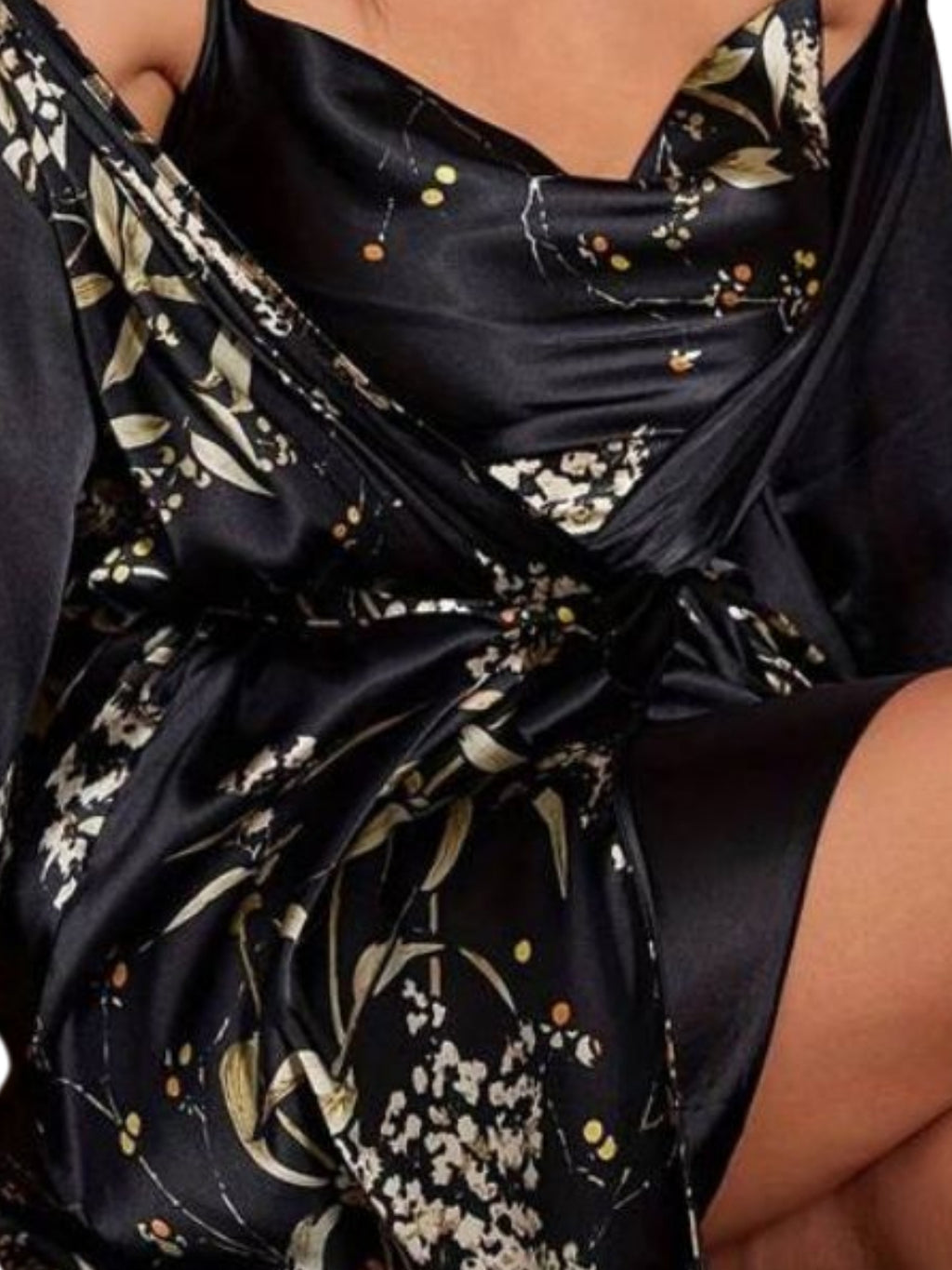 Floral Satin Nightdress & Robe Set