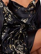 Floral Satin Nightdress & Robe Set