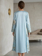 Floral Satin Nightdress & Robe Set