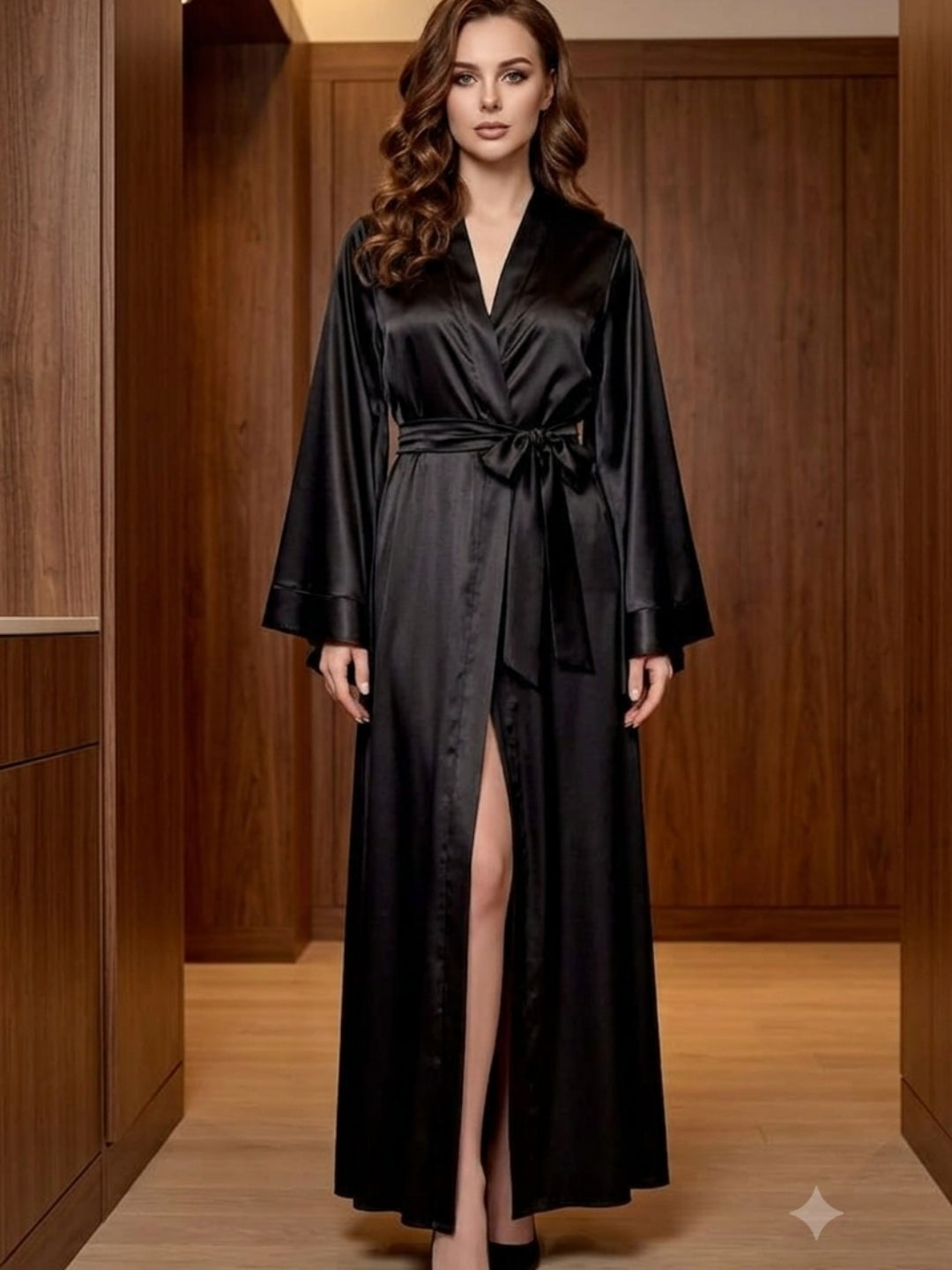 Satin Kimono Robe for Women