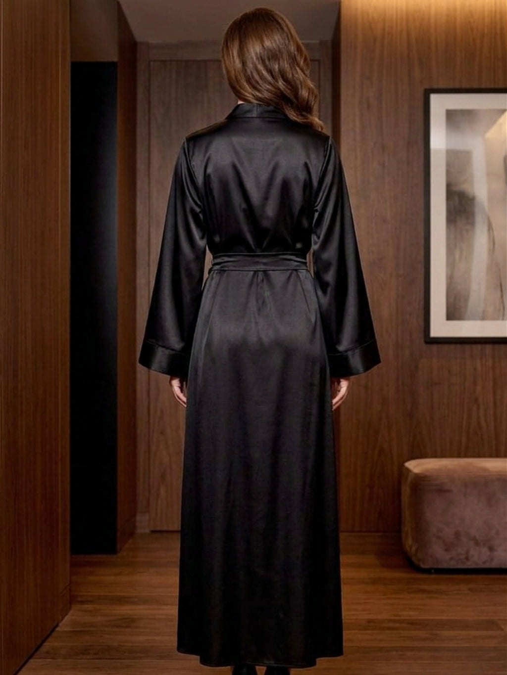 Satin Kimono Robe for Women