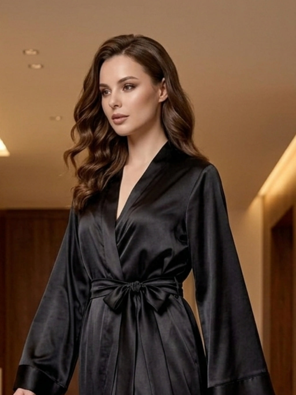 Satin Kimono Robe for Women