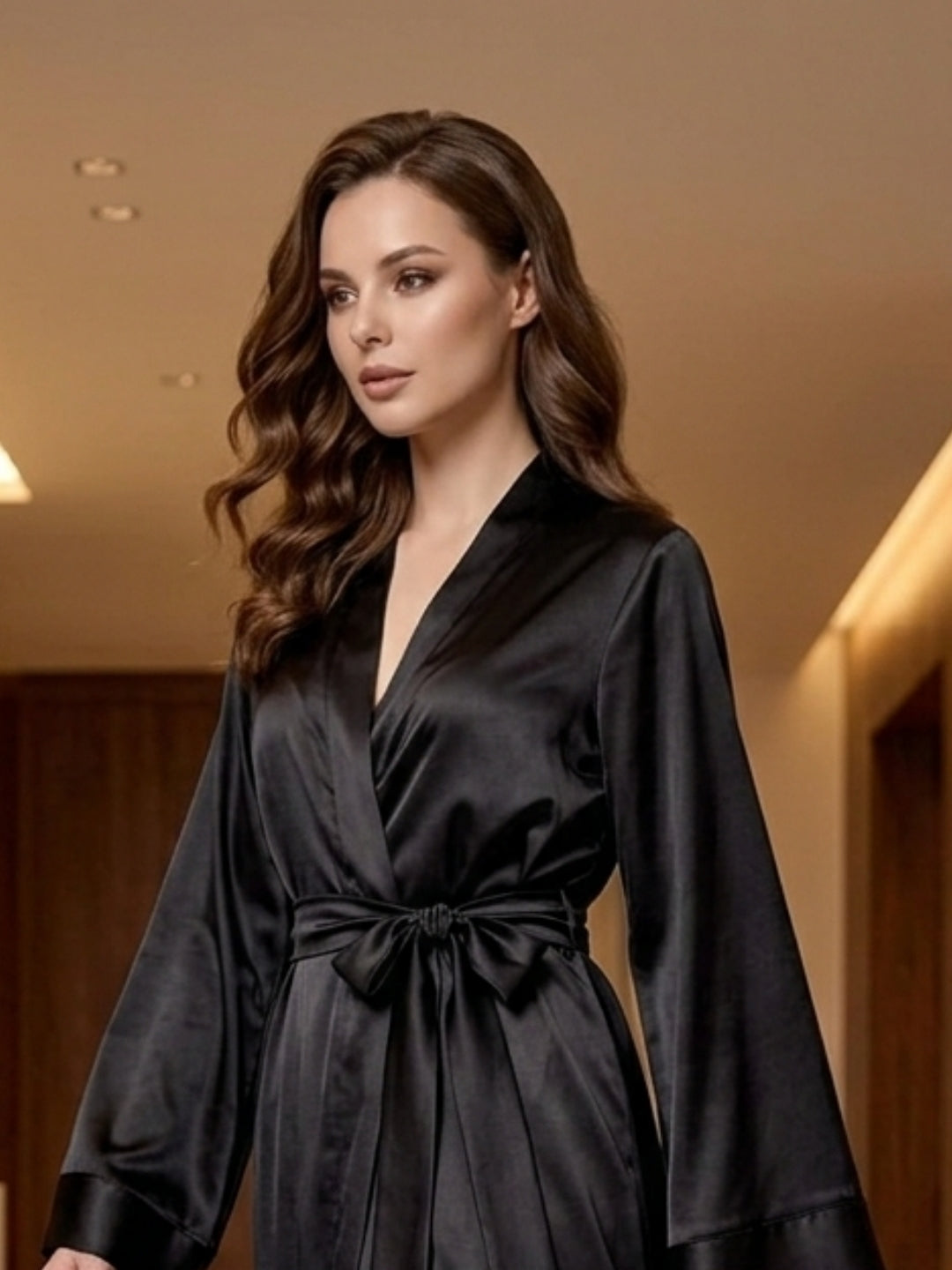 Satin Kimono Robe for Women