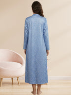 Women's Floral Satin Nightdress With Robe Set