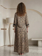 Leopard Print Nightwear Robe Set