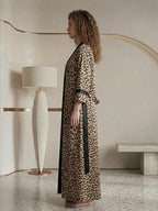 Leopard Print Nightwear Robe Set