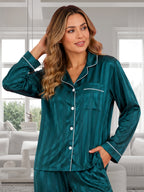 Women's Satin Sleepwear Pyjama Set