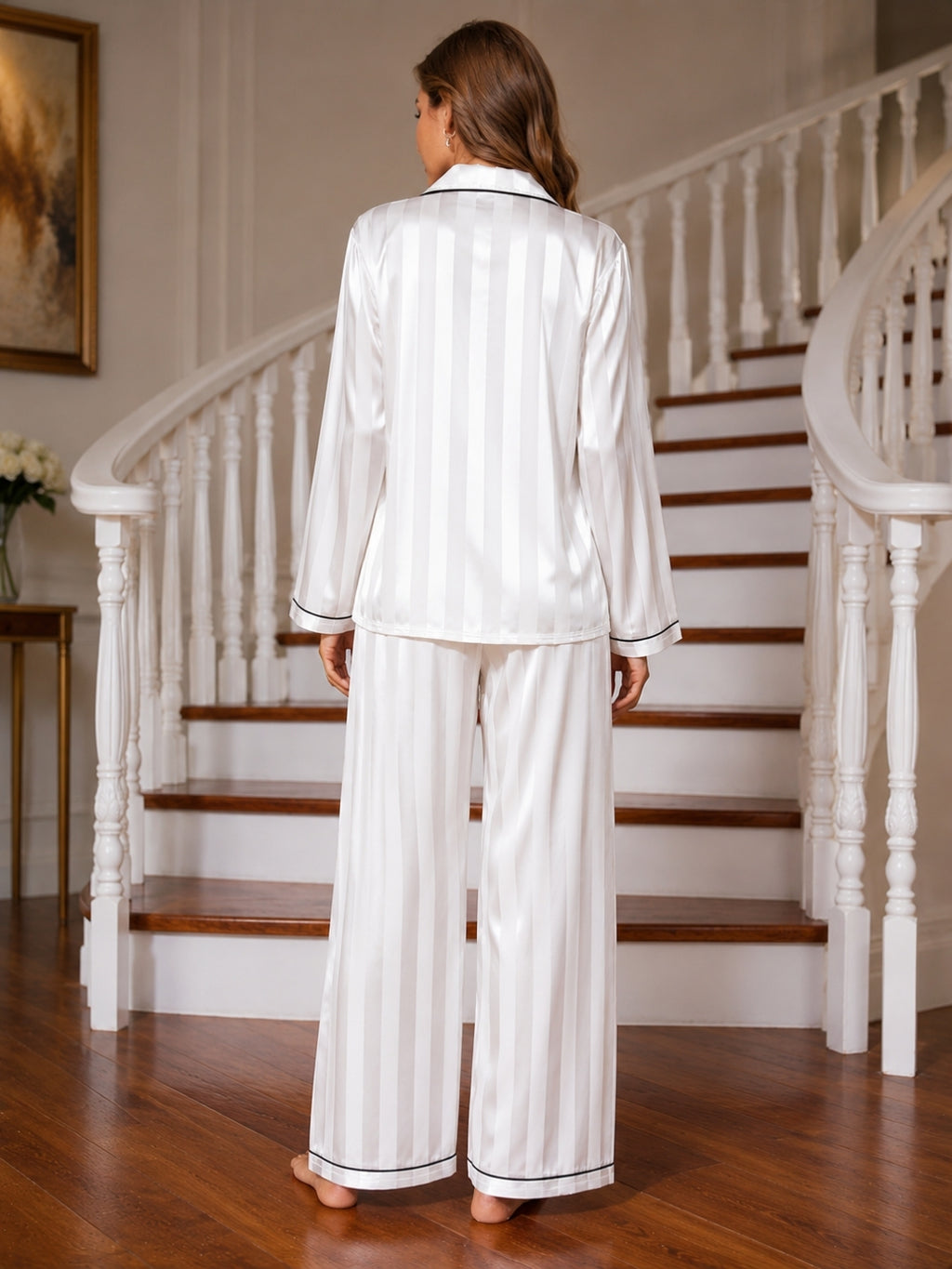 Women's Satin Sleepwear Pyjama Set
