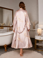 Satin Kimono Robe & Sleepwear Set