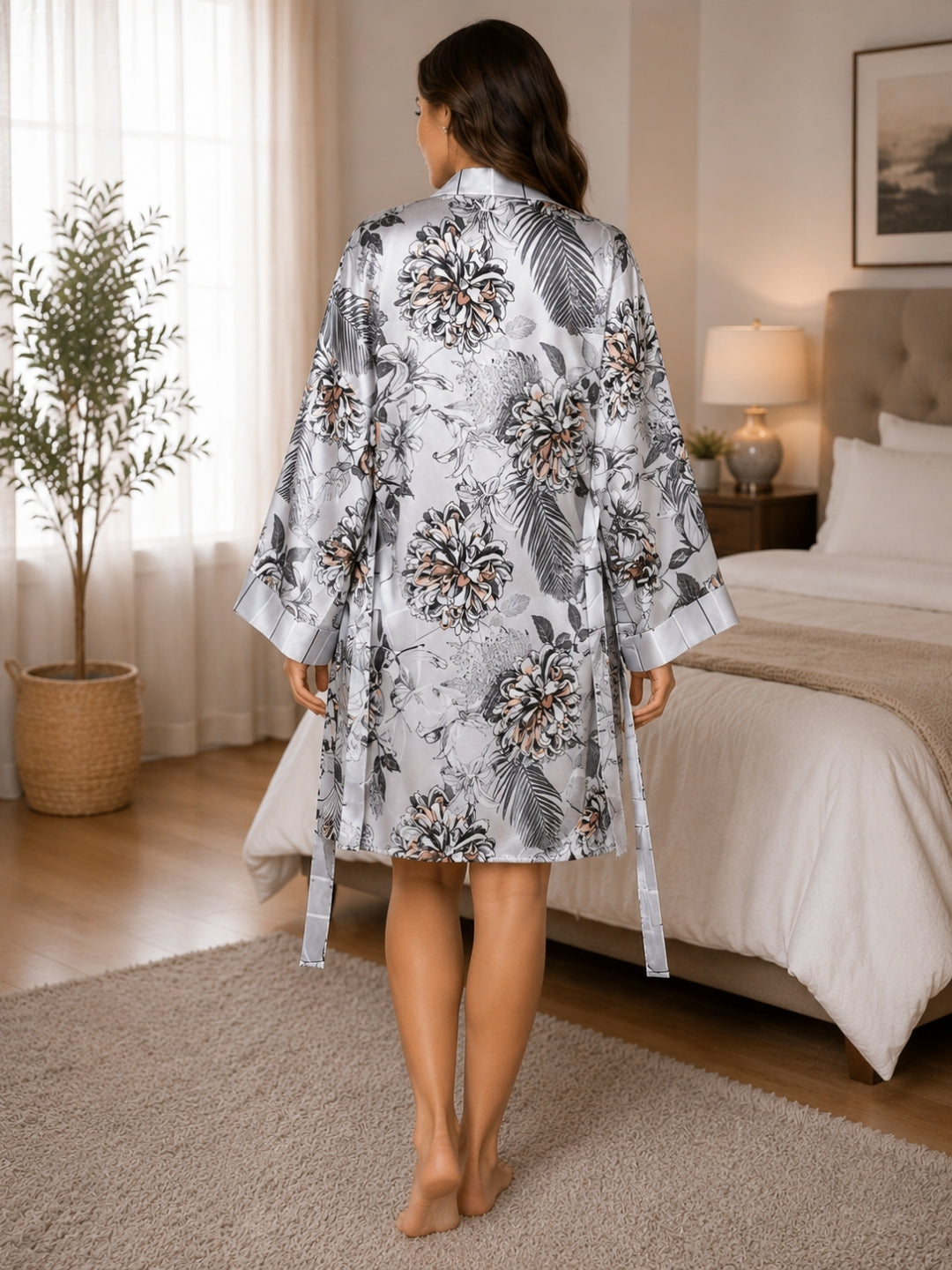 Satin Robe & Camisole Set