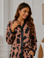 Women's Printed Satin Nightsuits Set