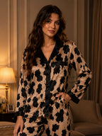 Women's Printed Satin Nightsuits Set