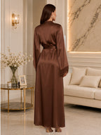 Satin Night Robe Flared sleeve Sleepwear
