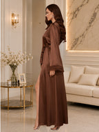 Satin Night Robe Flared sleeve Sleepwear