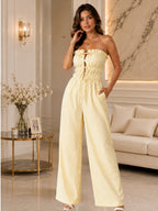 Women's Striped Strapless Jumpsuit