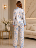 Floral Print Satin Nightsuit Set