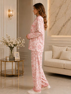 Floral Print Satin Nightsuit Set