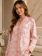 Floral Print Satin Nightsuit Set