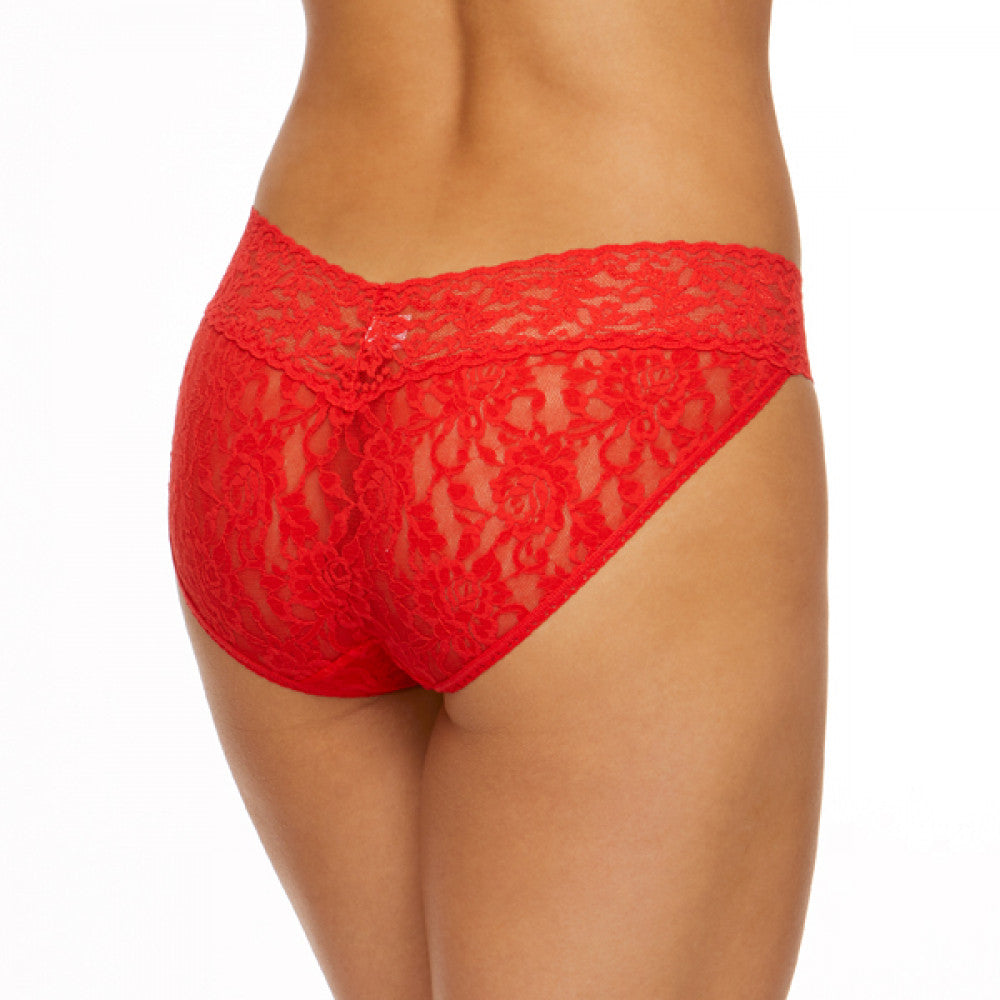 Women's Lace V-Front Low Waist Bikini Panty