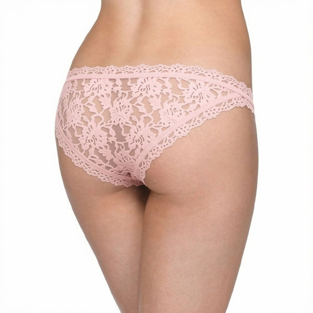 Women's Floral Lace Scalloped Edge Bikini Panty