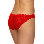 Women's Floral Lace Scalloped Edge Bikini Panty