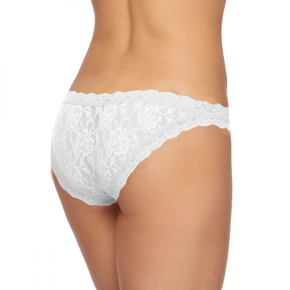 Women's Floral Lace Scalloped Edge Bikini Panty