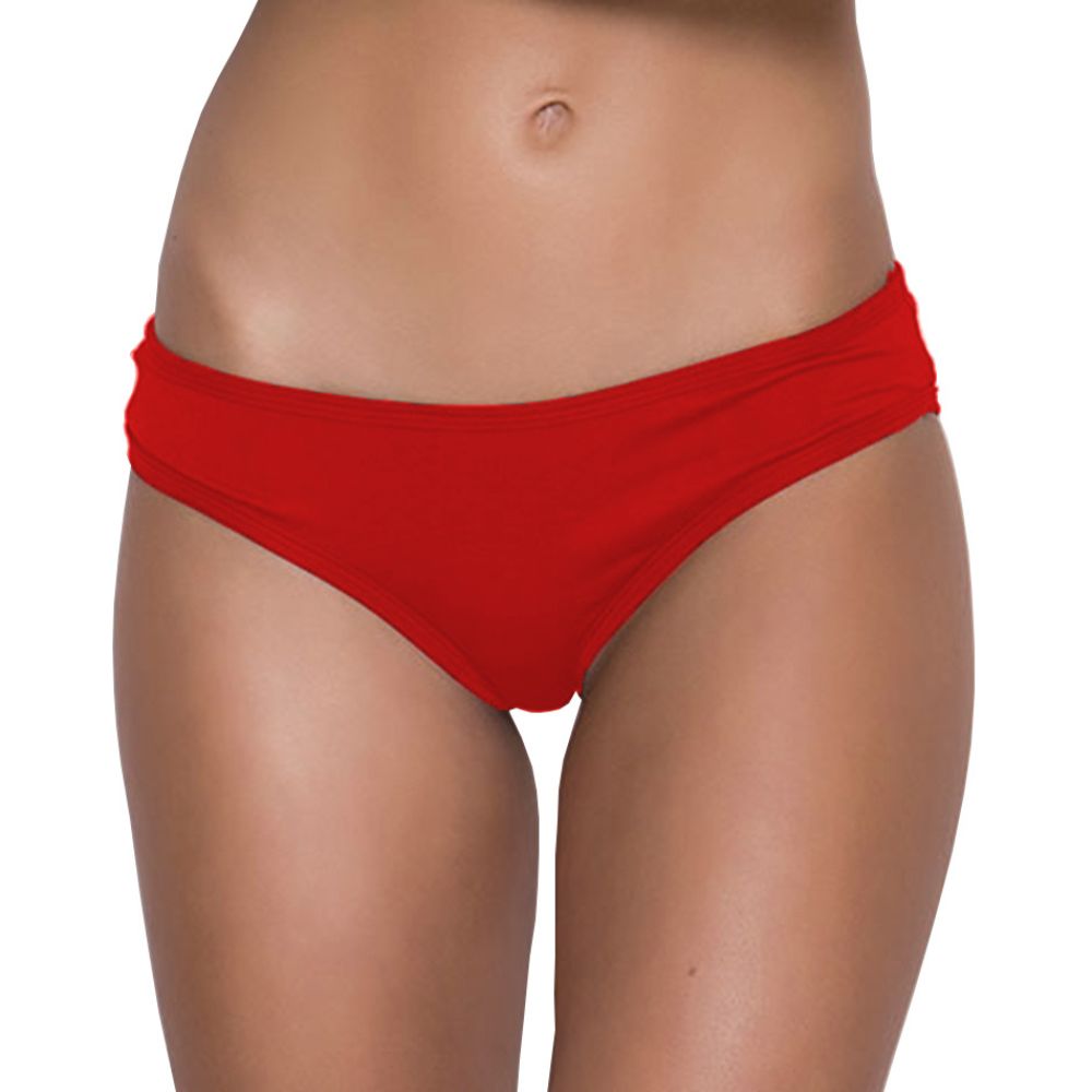 Women's Ruched V-Back Bikini Panty - Seamless Stretch Underwear