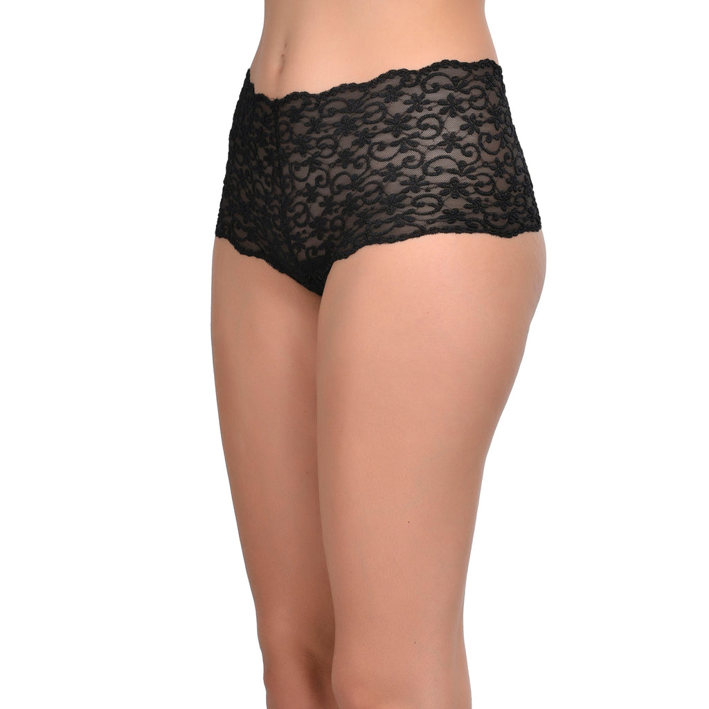 Women's Floral Lace Boyshort Panty