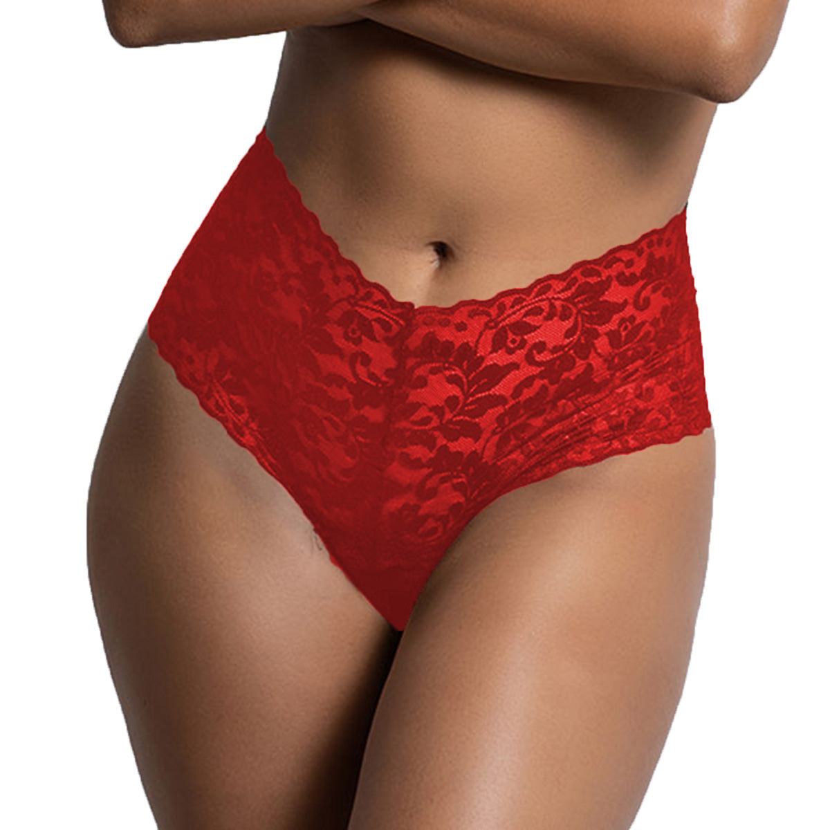 Women's Sheer Lace High-Waist Panty