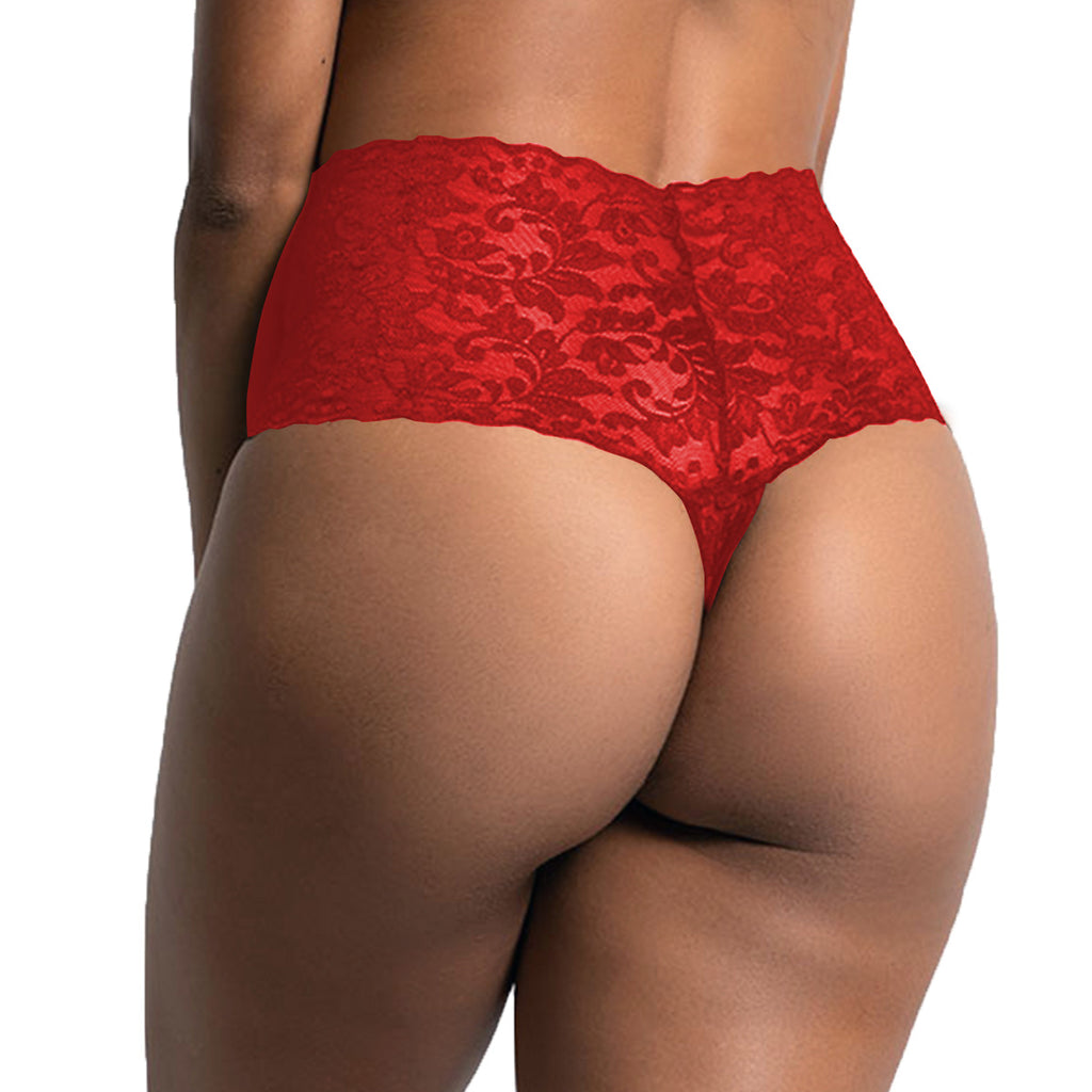 Women's Sheer Lace High-Waist Panty