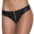 Women's Satin Zipper Thong